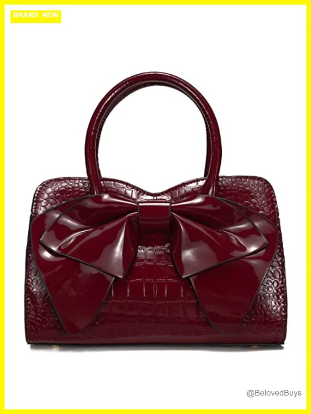 Women PU Leather Satchel Handbag with Removable Strap Tote Shoulder Bag